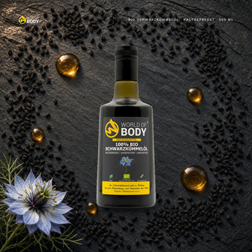 100% Bio Schwarzkümmelöl – Kaltgepresst, Ungefiltert & Naturtrüb | 500ml Naturheilmittel