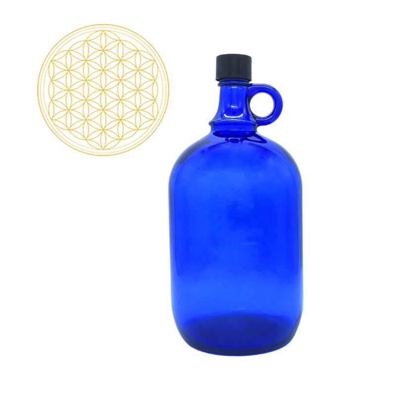 ENERGETISIERENDE GLASFLASCHE | TRINKFLASCHE | STRUKTURIERTES WASSER | 2 LITER | 5 LITER | INDIVIDUELLE GRAVUREN