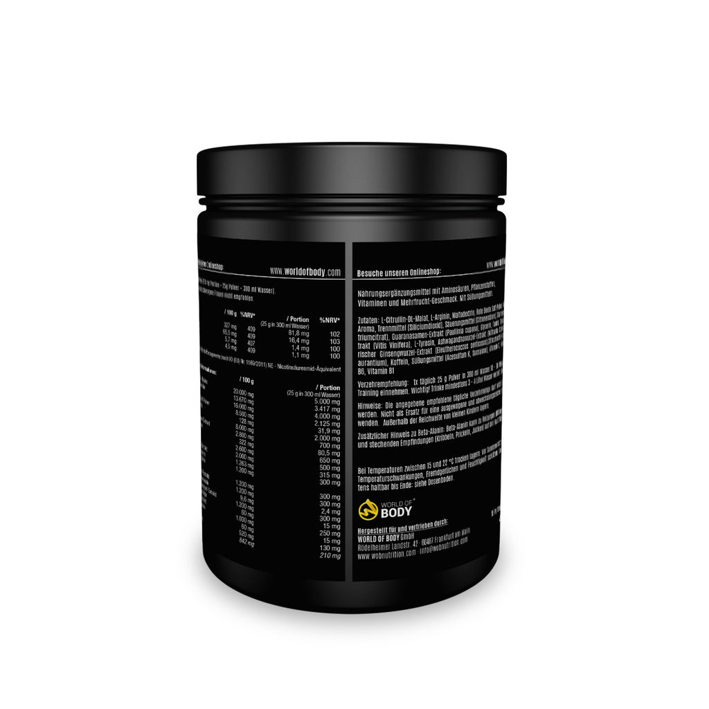 XTC PRE-WORKOUT | EXTASE HARDCORE BOOSTER
