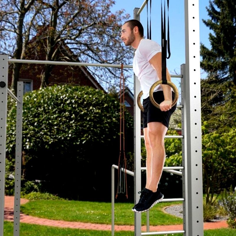 TOLYMP TURNRING-SET AUS POLIERTEM SPERRHOLZ